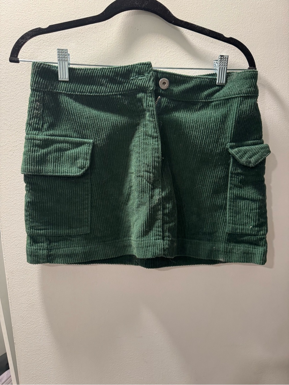 Dark Green Cargo Corduroy Mini Skirt - Cotton On